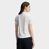 Fila Tennis Fashion Minimalist Sports Casual Versatile Comfortable Short Sleeve Polo Shirt Women tops Cloud-Mushroom-White A11W623123FWT