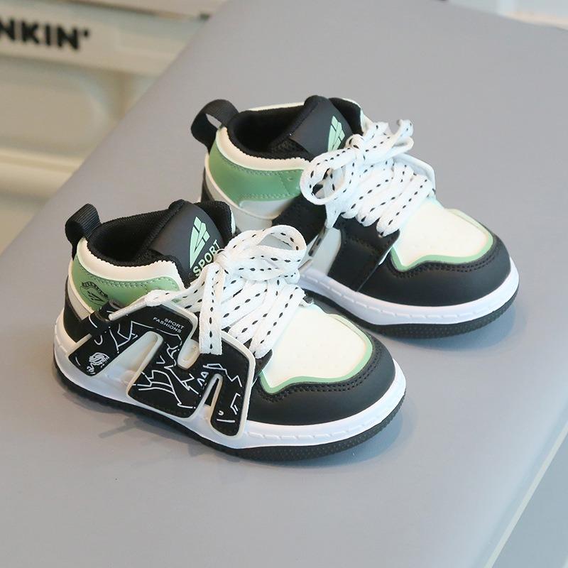 

Children s Sports Shoes - Spring/Autumn Casual High-Top Skate Shoes for Boys, Trendy Viral Shoes for Girls, Soft-Soled Shoes for Toddlers 32 чорний