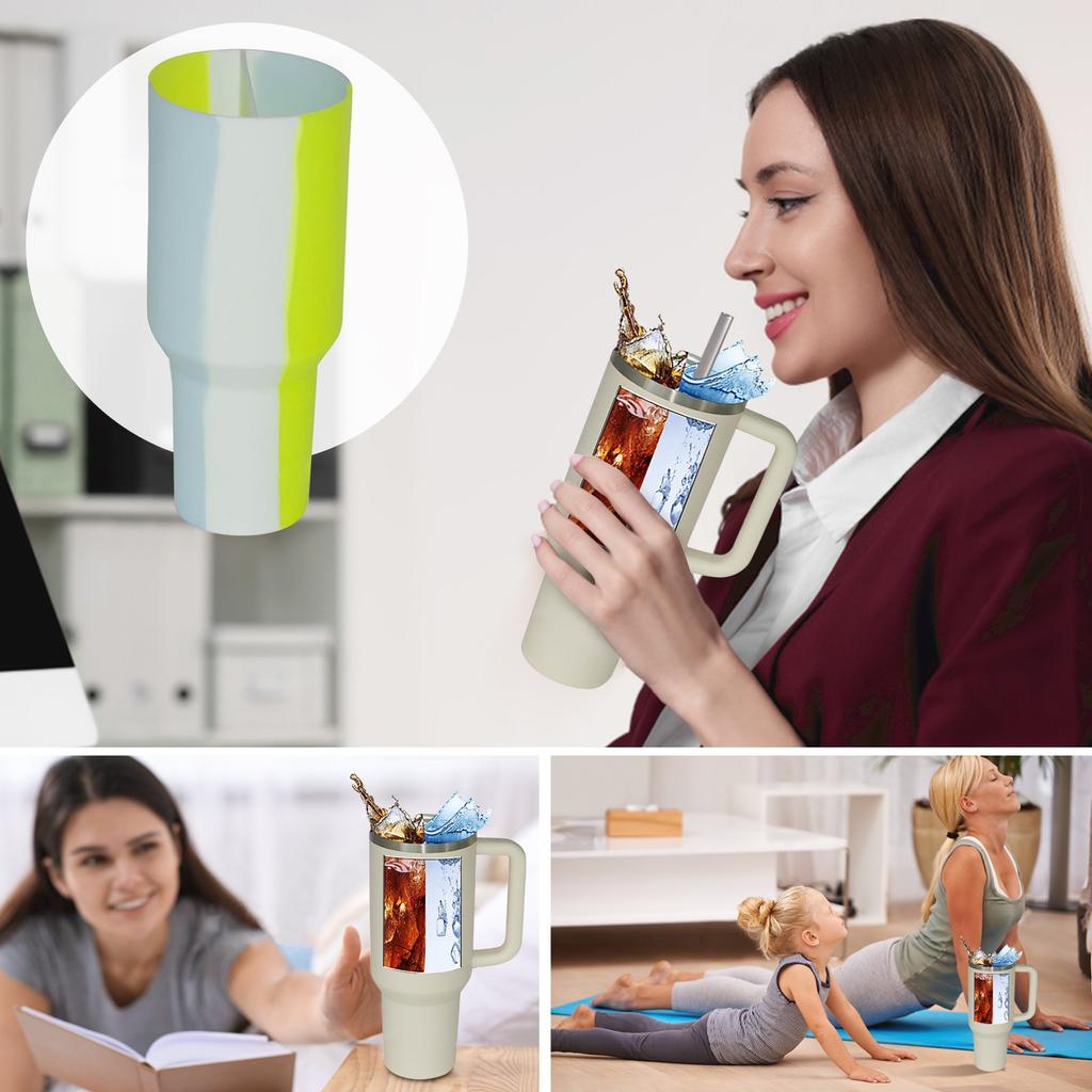 2-in-1-Getränketrenner, Silikon-Liner, kompatibel mit 40 oz, Zubehör, wiederverwendbarer Kaltgetränke-Liner für Kaffee, Saft, Cocktails, Whiskey