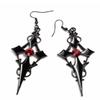 Retro Gothic -Studded Cross Earrings European & American Punk Hip-Hop Statement Earrings