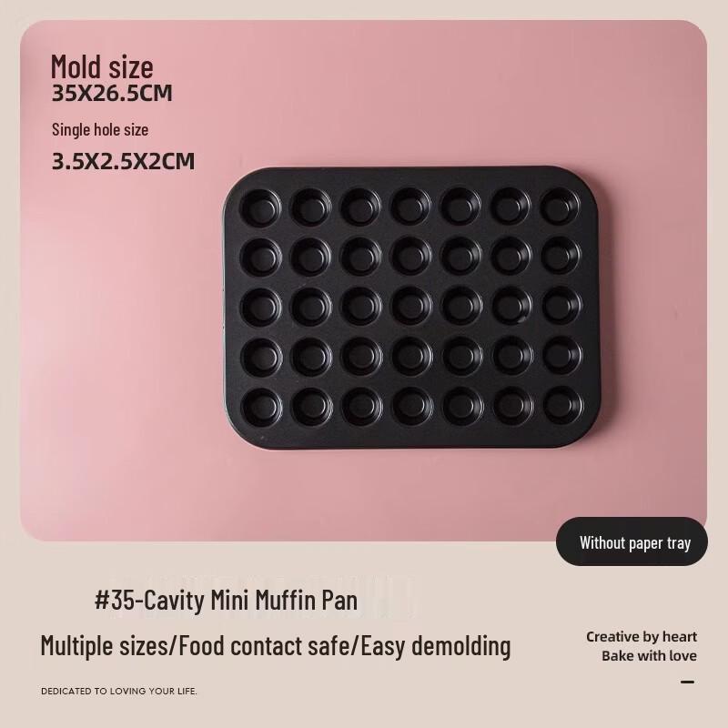Ten Colors Life 35-Cavity Mini Muffin & Cupcake Baking Pan