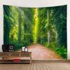 Sunshine Forest Tapestry Natural Landscape Wall Hanging Hippie Home Living Room Bedroom Background Cloth Poster Blanket