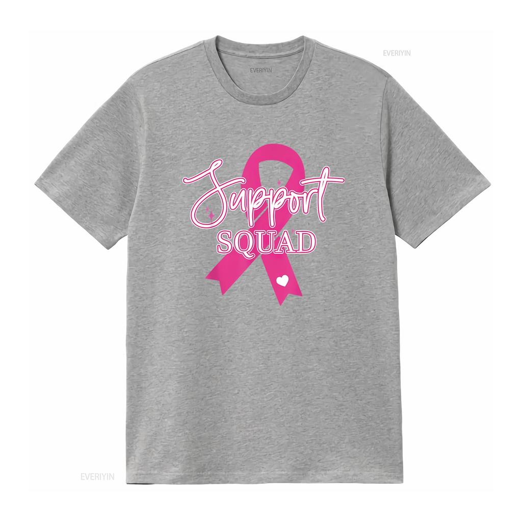 Womens Support Squad Breast Cancer T Shirt Black vintage Washed streetwear Top For Everyday Wear graphic Unisex fashion homme