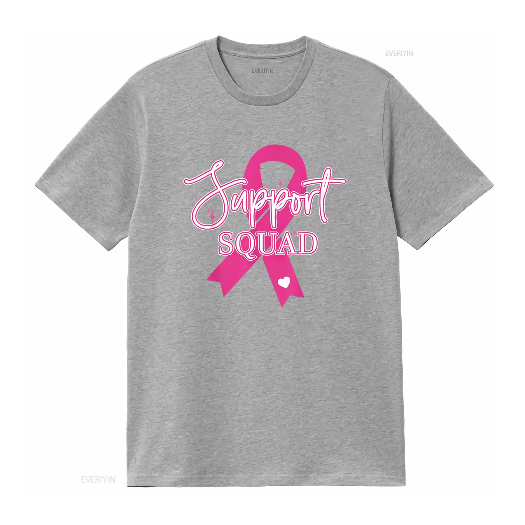 

Womens Support Squad Breast Cancer T Shirt Black vintage Washed streetwear Top For Everyday Wear graphic Unisex fashion homme S