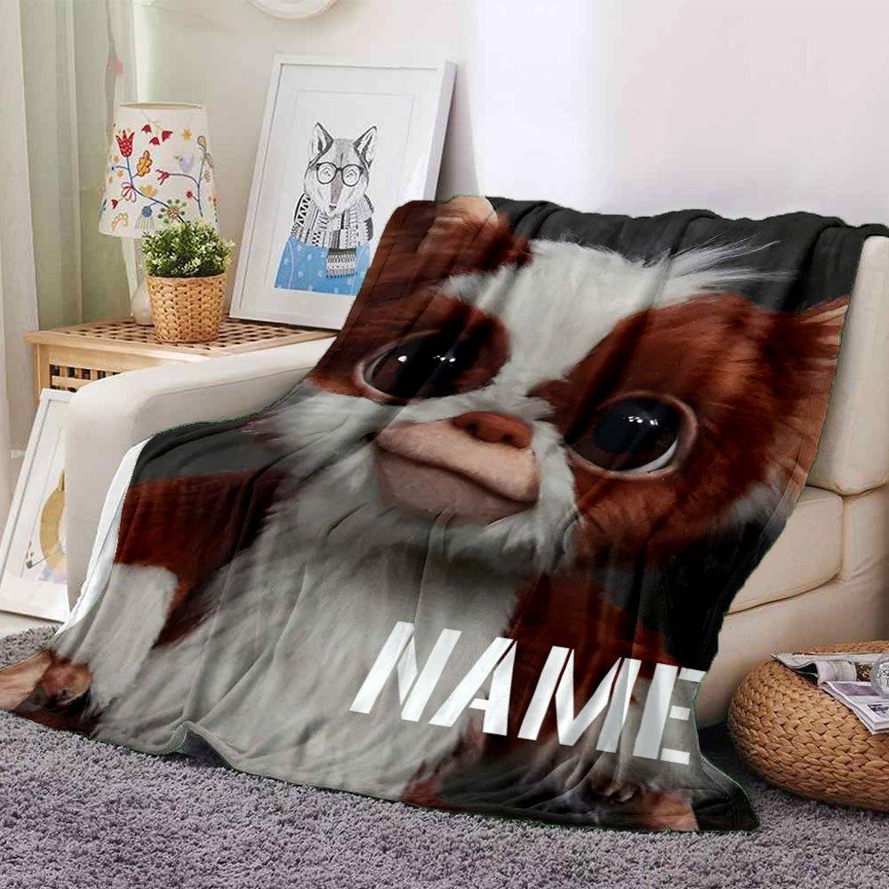 Adorable Gizmo Plush Toy Throw Personalized Blanket Personalized Name Comfortable Texture Perfect For Sofa Couch Office Bed Picnics Four Seasons