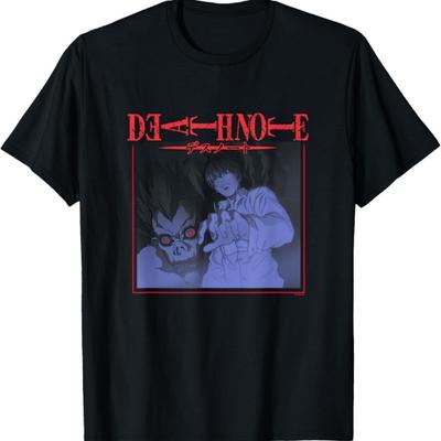 Death Note Light and Ryuk with Logo Anime T-Shirt