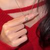 925 Sterling Silver Moissanite Pendant Necklace, Women's Versatile Fashion, Ideal for Valentine's Day or Birthday Gift