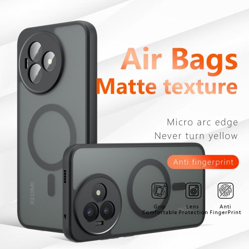 For Redmi K80 Ultra Case Matte Magsafe Drop-proof Built-in Airbag Corner Non-yellowing Material Soft Cover