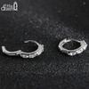 Effie Queen 925 Pure Silver Rhodium Plated Marquoise Zirconia  Hoop Earrings Simple Jewelry for Women Banquet Party Gift LZE22