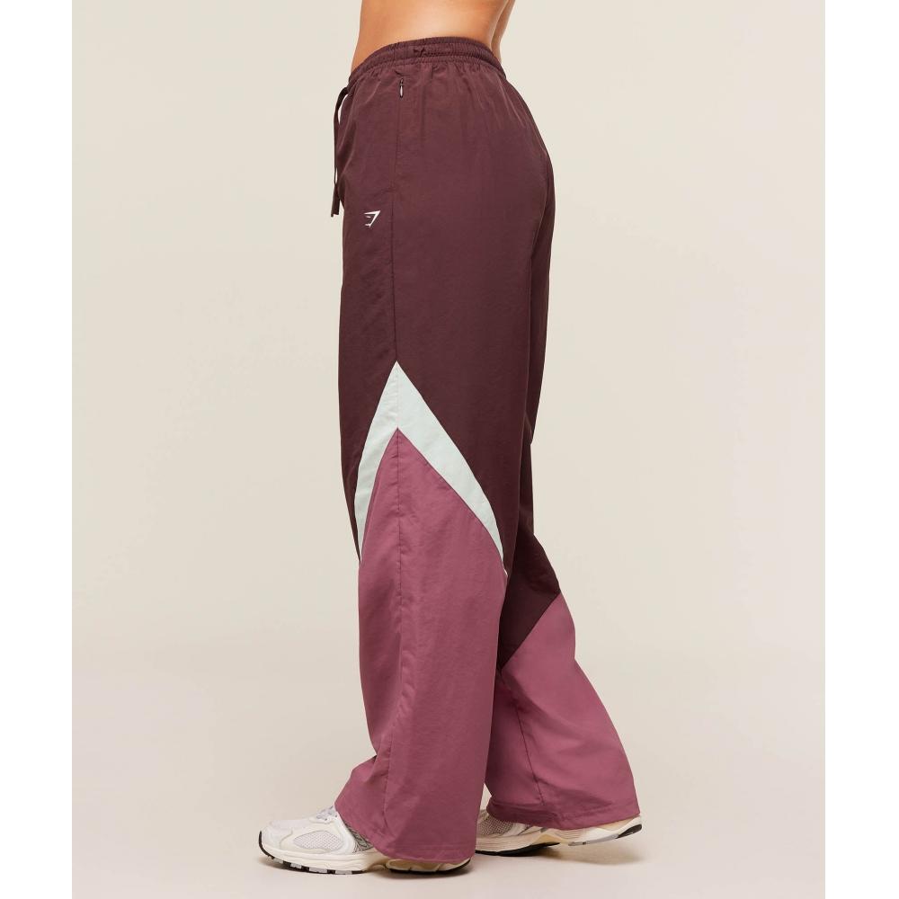 Gymshark Contrast Track Pant Rich Maroon Reset Pink Oat White B2c6k Nc53