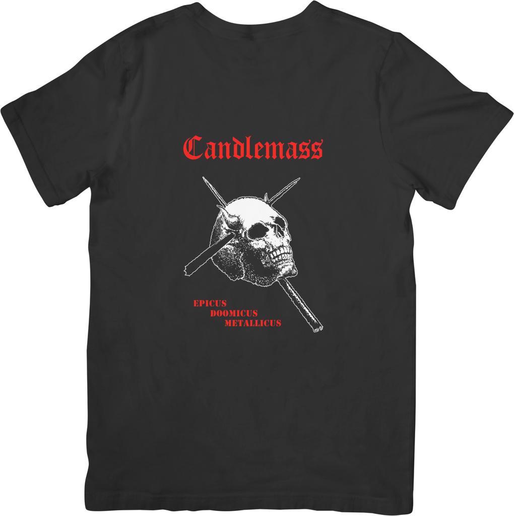 Candlemass Music Unisex Fit for Men & Women Quality Cotton T-Shirt Black