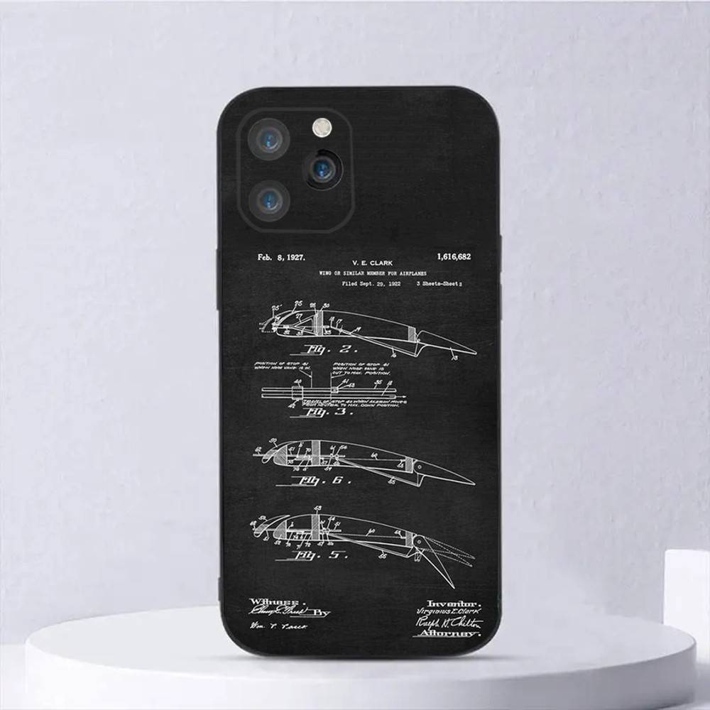 

Aircraft Helicopter Airplane Phone Case For iPhone 16,15,14,13,12,11,Plus,Pro Max,XS,X,E,SE,Mini Soft Silicone Black Cover iPhone16