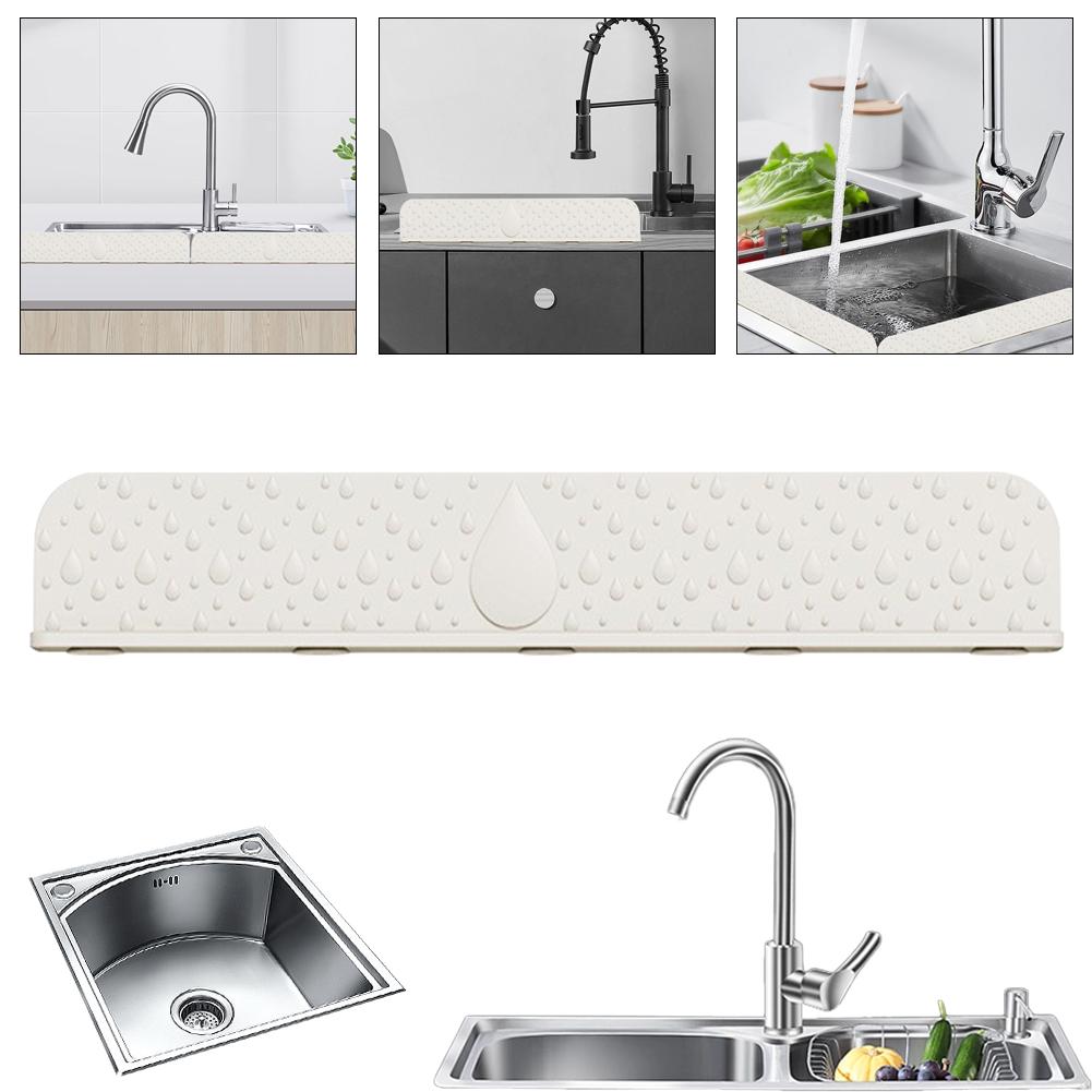 Silicone Sink Splash Guard Portable Sink Water Curtain Board Suction Cup Water Baffle Reusable Bathroom Kitchen Tools
