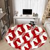 1pc Horse Pattern Office Round Area Rug,  Mat Suitable For Office, Under Office Chairs Bedroom Living Room Home Decor, Room Deco