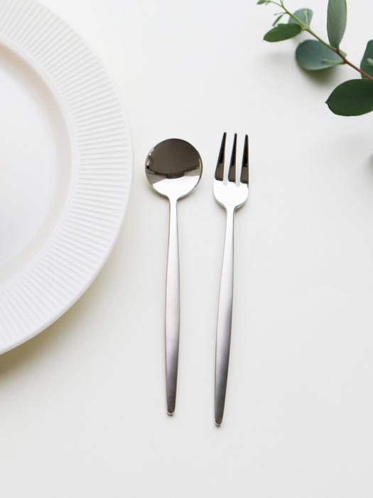 Surfinia More Silver Teaspoon Tea Fork 2-piece Set single type