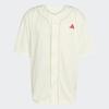 adidas Loose Fit Stadium Mesh Baseball Shirt 5 Button Closure