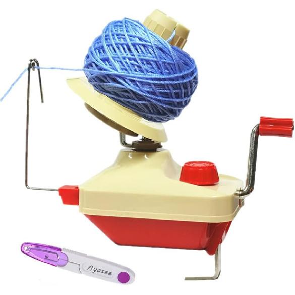 Ball Winders, Yarn Knitting Loom Crochet Swift Yarn Fiber String Ball Wool Winder DIY Tool Kit, 1Yarn Ball Winder+1PC Scissors (2)