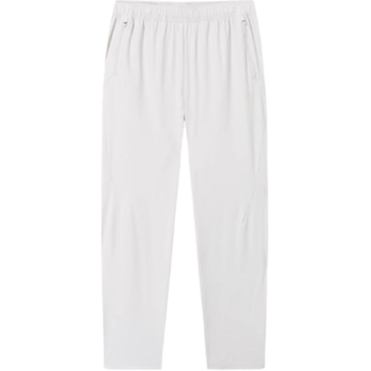 Anta Casual Simple Solid Color Straight Fit Knitted Sports Pants Men Bottoms Stylish-Gray 152527502-2