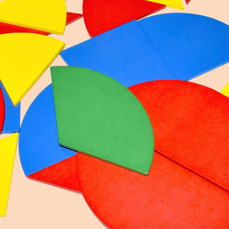 Montessori Math Fraction Puzzle Board for Early Education Kids