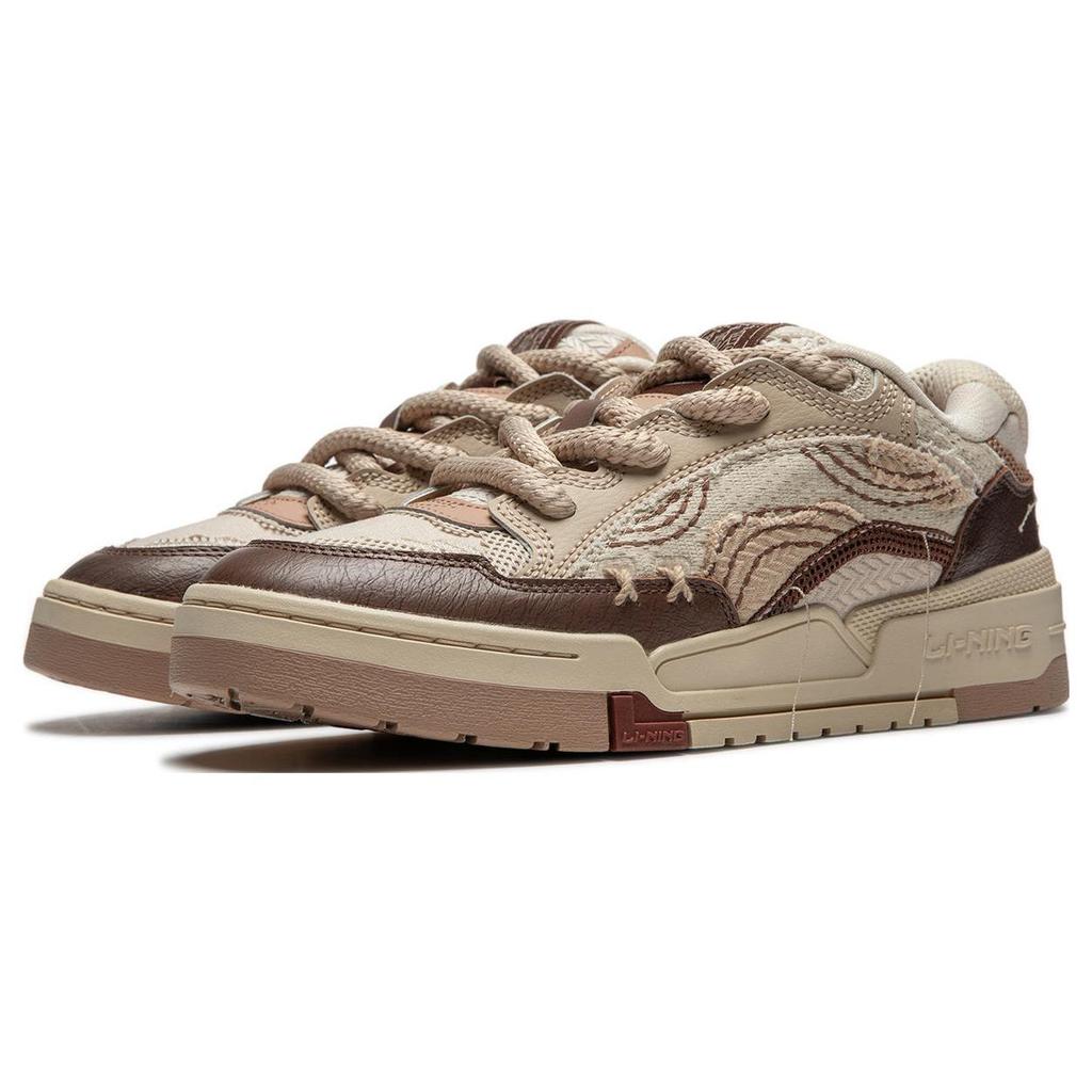 Li Ning Journey V2 Slip Resistant, Abrasion Resistant, Lightweight Low top Skateboard Shoes Men's Gray Brown AGCT563-1