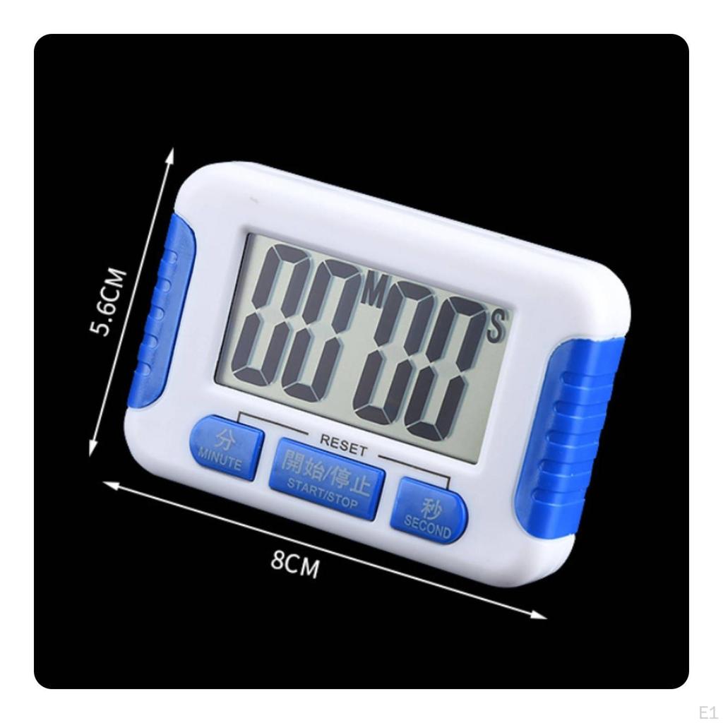 Digital Kitchen Timer Easy Cooking Alarm Clock Kickstand and Hanging Hole Large Screen for