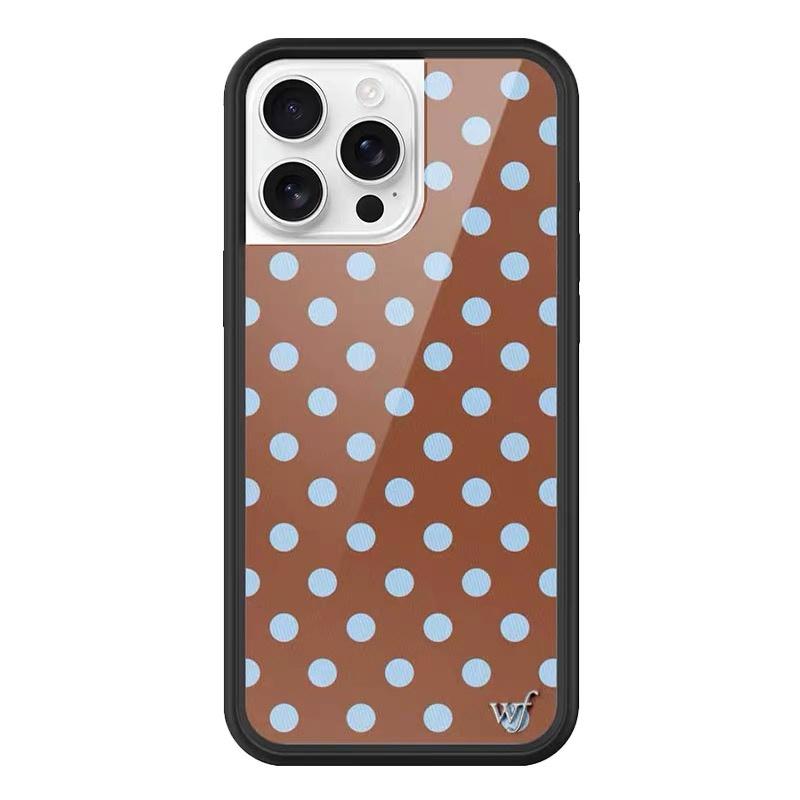 Fashion Wlidflower cute polka dot phone case for iPhone 12 13Pro 14 15plus Spot Dog 16promax 15 14Pro 16 Deer Bear Bottom cover