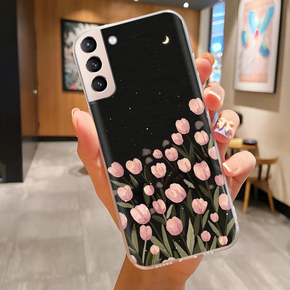 For Samsung S21 FE Plus Ultra Phone Case Butterfly Cat Soft Silicone Cover For Galaxy S21+ S21FE S 21 Protection Funda Coque