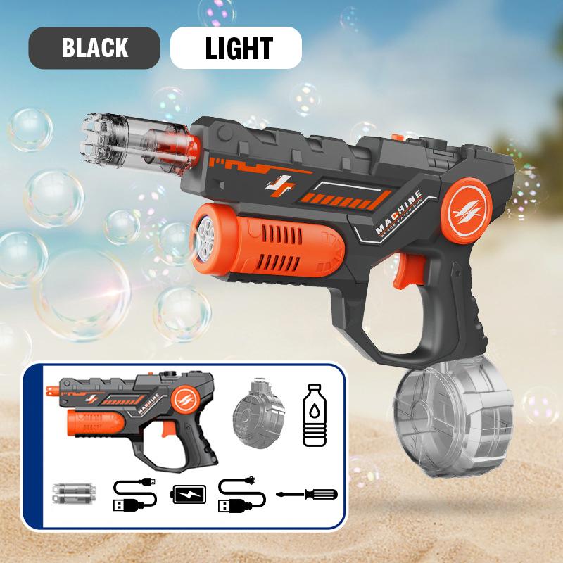 2026 Two-in-one Dual-function Electric Multi-shot Water Gun Bubbles Machine Soap Blowing Integrated Outdoor Toys for Kids Gifts