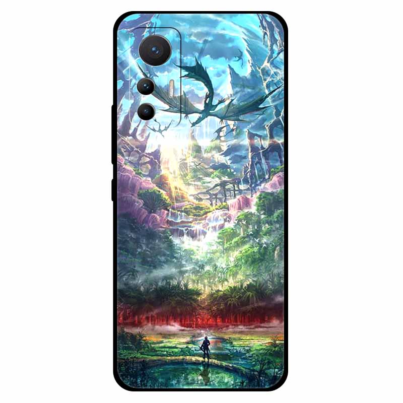 For Xiaomi 12 Lite Case Soft Silicone TPU Space Protective Back Cover For Xiaomi Mi 12 Lite Cases 12lite Printed Marble Shells