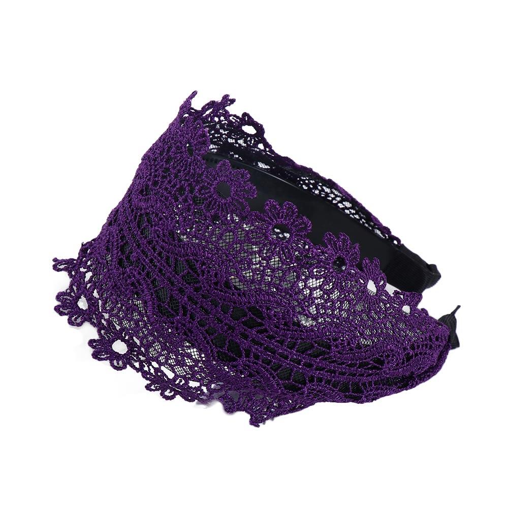 Cloth Flower Make up Lace Headband Women Hair Accessories Korean Style Hair Wear Wide Side Hairband