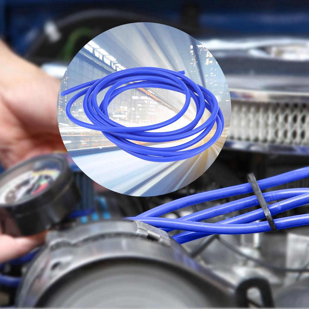 Car Auto 4mm 5 Meters Silicone Vacuum Tube Hose Pipe Silicon Tubing Universal Blue