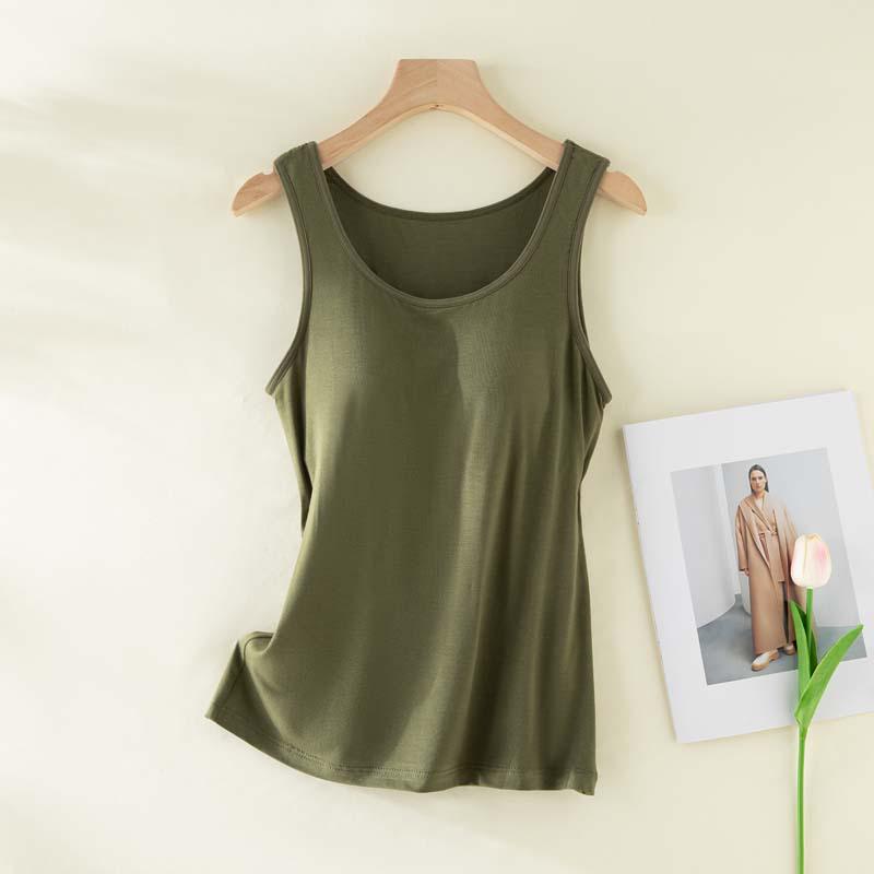Comfortable Slimming Strappy Padded Vest – Wear Alone or as a Base Layer, No Bra Needed Extra Extra Large