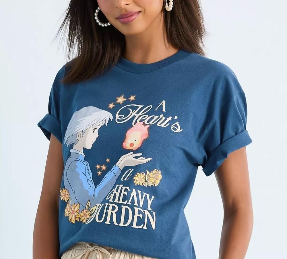 

Studio Ghibli Howl s Moving Castle Sophie and Calcifer Quote T-Shirt Anime Shirt S