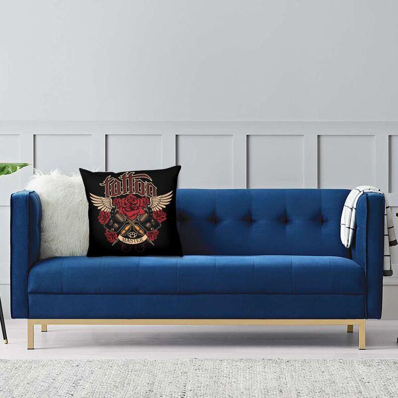 Luxury Funny Tattoo Master Cushion Cover 40X40 Tattooists Artist Gift Pillow Case For Sofa Square Pillowcase Bedroom Decoration