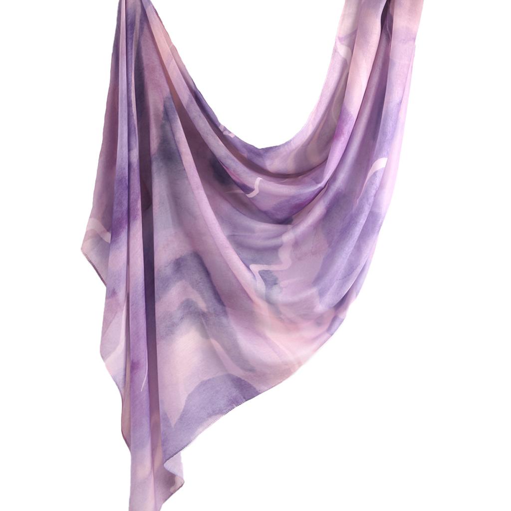 Aquarell Blume Viskose Hijab Schal Atmungsaktiv Weich Lang Mode Schals Kopftuch Paisley Muster Muslimische Hijabs Für Frauen