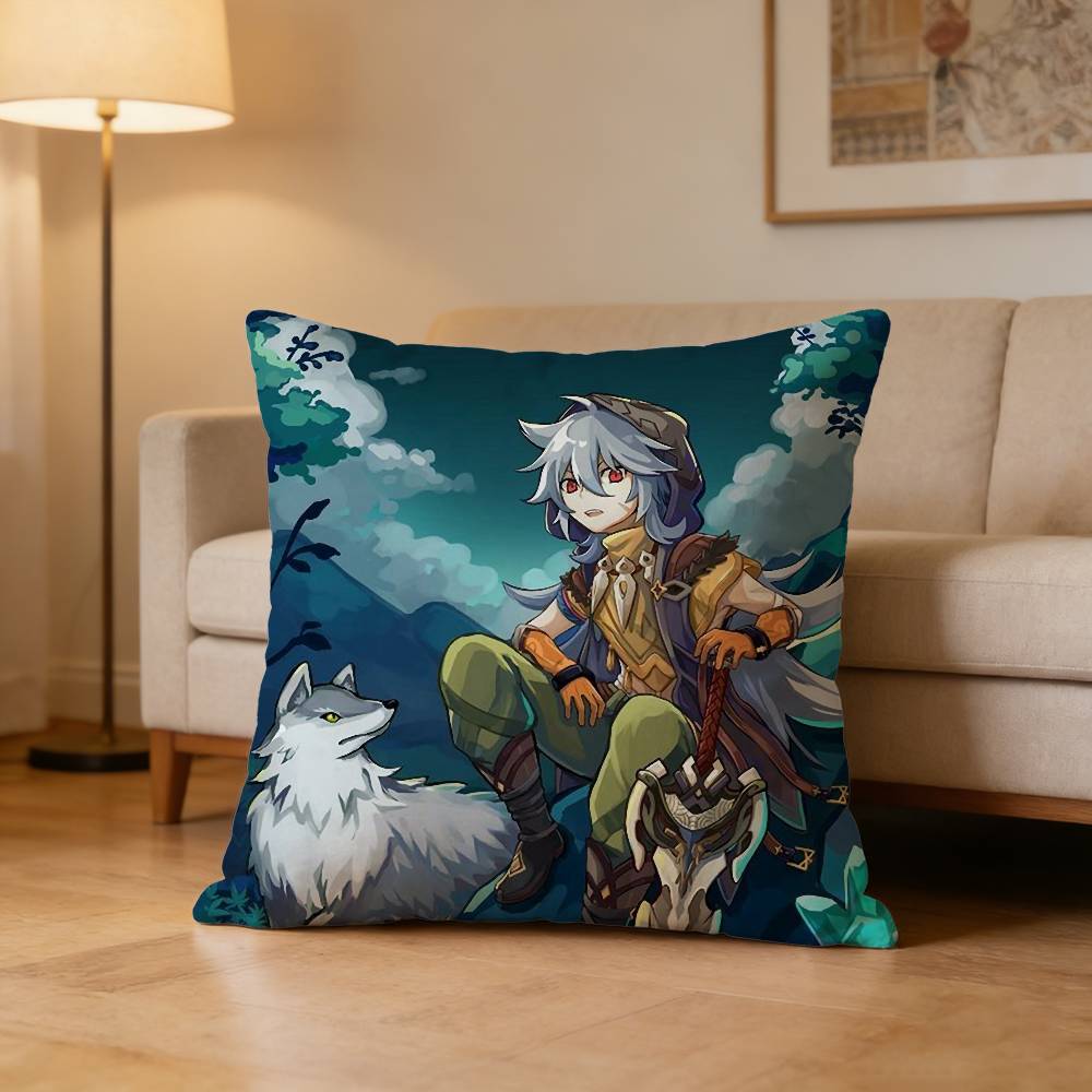 Razor Genshin Game I-Impact Pillow Case Cushion Cover Throw Pillow Case For Car Sofa