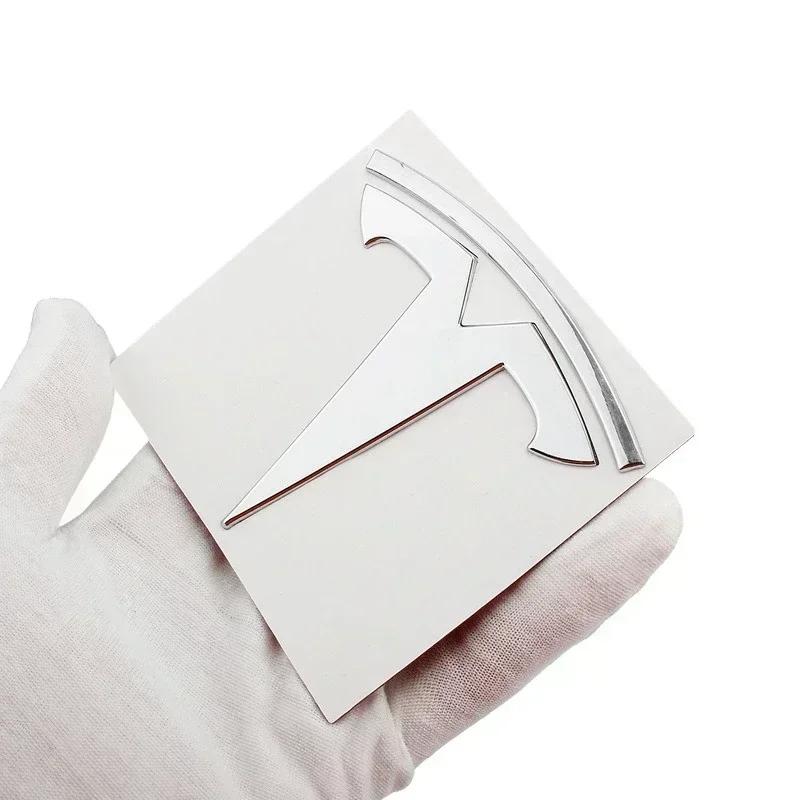 1 szt. ABS dla Tesla Model 3 Model Y Samochód Przednia Pokrywa Maski Logo Emblemat Naklejka Stylizacja Nadwozie Samochodu Tylna Klapa Bagażnika Odznaka Akcesoria