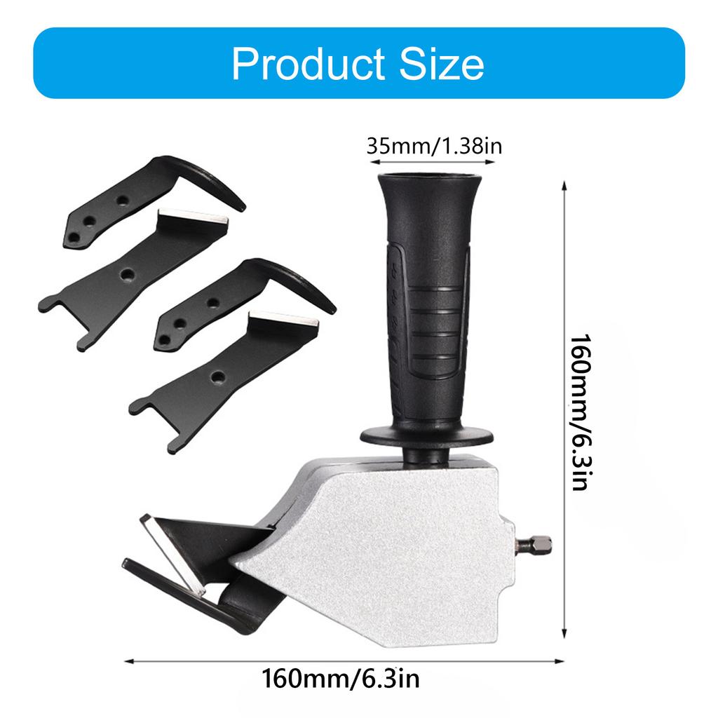 Easy to Install Electric Drill Attachment Metal Shear with Replaceable Blades for Cutting Iron Aluminum and Copper