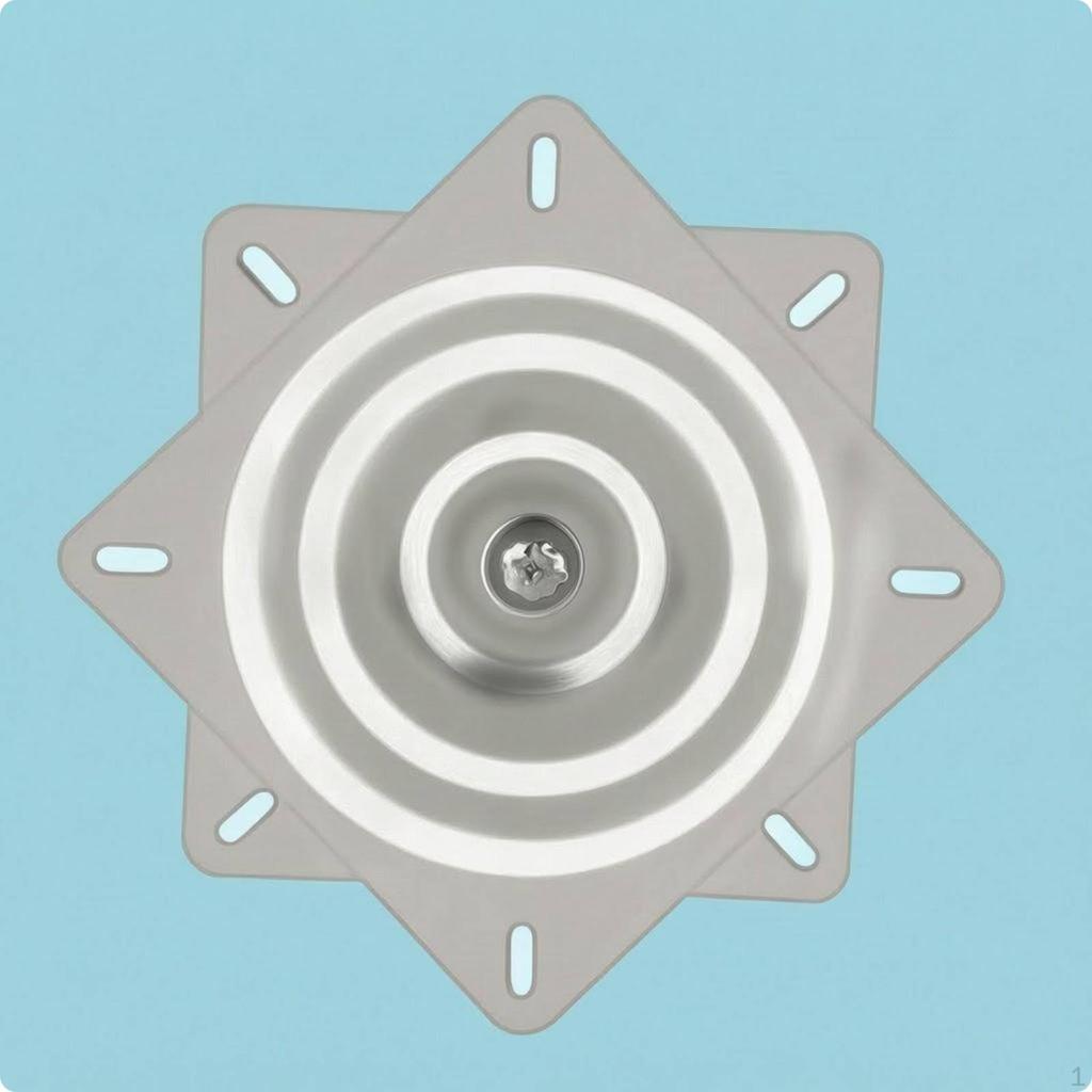 Boat Seat Swivel Plate 360Degree Rotation Base Aluminum Alloy Black