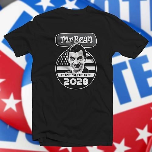 Мистер. Боб в президенты 2028 ХЛОПКОВАЯ ФУТБОЛКА сатира демократия голосование политика Унисекс Футболка L