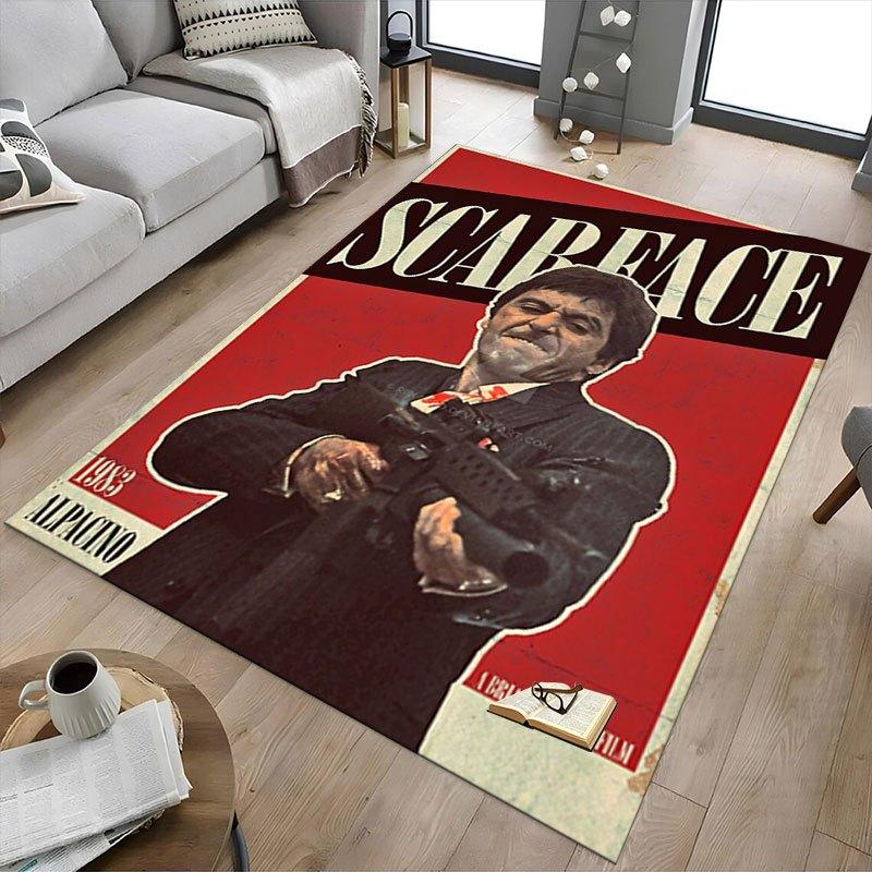 1 Stück Scarface Büroteppich Stuhlunterlage Weich, Bequem, Ganzjahres, Perfekt für Zuhause, Schlafzimmer oder Bürodekoration, Perfektes Geschenk für