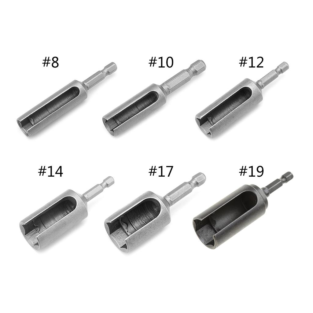 80mm Nut Driver 1/4inch Hex Shank Slotted Drill Bit Socket Wrench Slotted Extension Driver Adapter 8/10/12/14/17/19mm