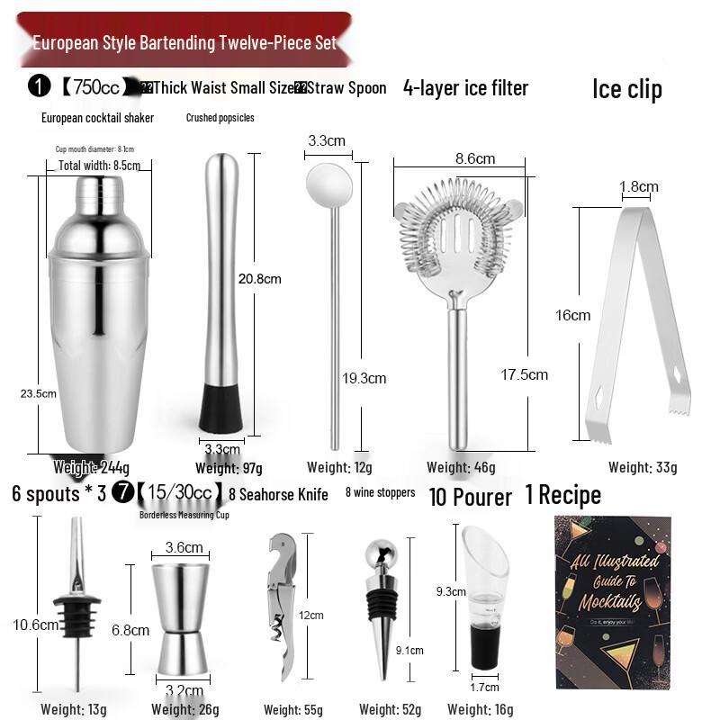 Stainless Steel Cocktail Shaker Set