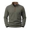 Men S Winter Outdoor Loose Fleece Lined Stand Collar Zip Up Sweatshirt