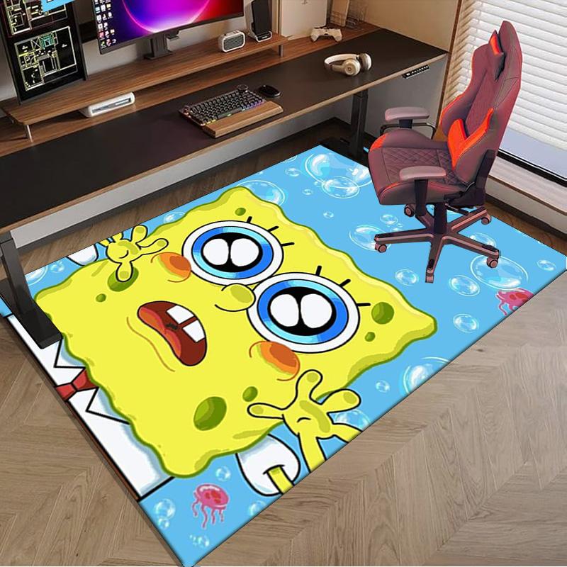 Sponge Expressions Pattern Carpet, Chair Rug,Rug for Office Bedroom Living Rooms, Doormat Decor Fan Gift Christmas Gift
