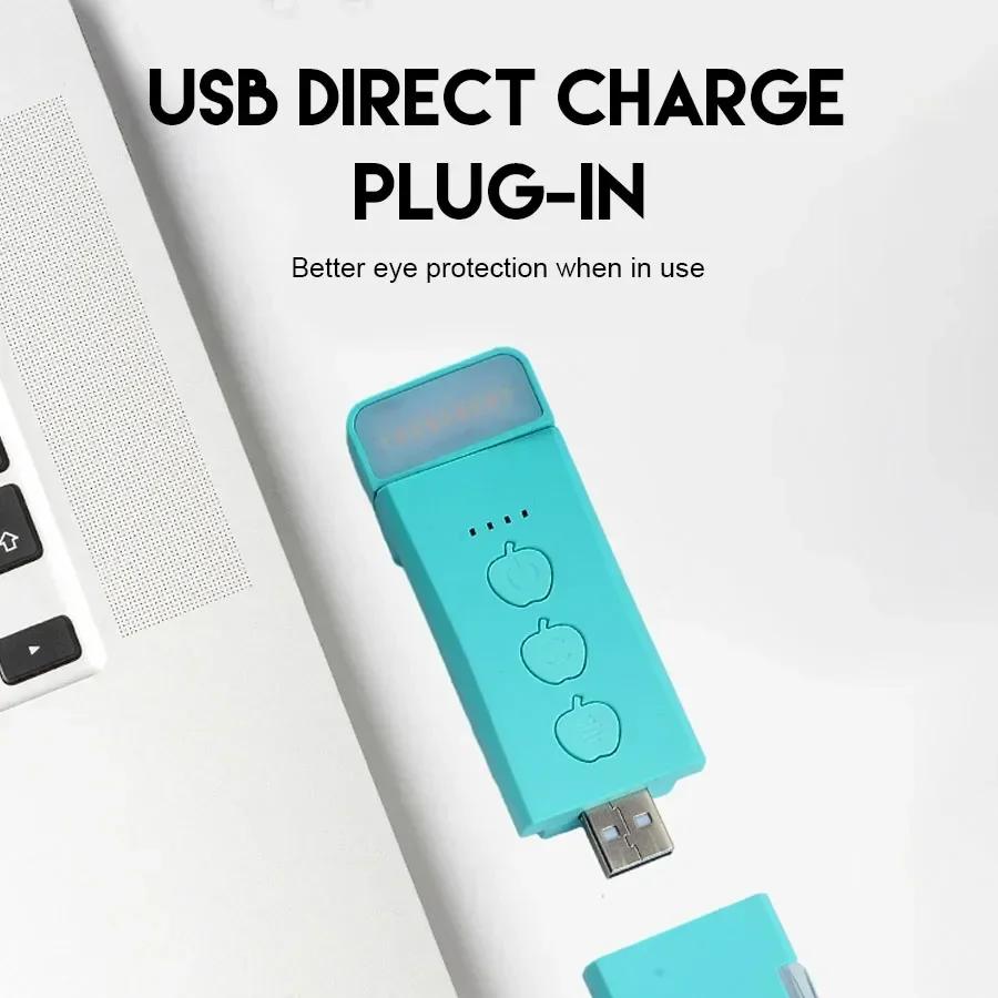 Book Light USB Rechargeable 3 Colors & 5 Brightness 1800K-6000K Reading Light Clip-on Read Lamp Bookmark Night Light Book Lamp