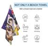 1pc 2D Chibi Cartoon Kpop Boy Beach Towel Microfiber Quick Dry Kpop Bath Towel For Pool Beach Travel Army Fans Gift