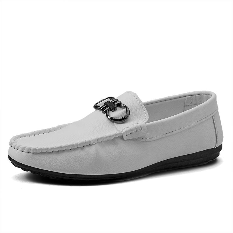 

Осень новые мужские туфли Doudou повседневные одинарные туфли на одной педали ленивые туфли через подъем кожаные туфли для ног Lishi 44