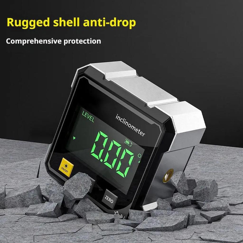 4-Side Magnetic Digital Angle Gauge With Laser Electronic Protractor Horizontometer Inclinometer Angle Ruler Slope Measuring
