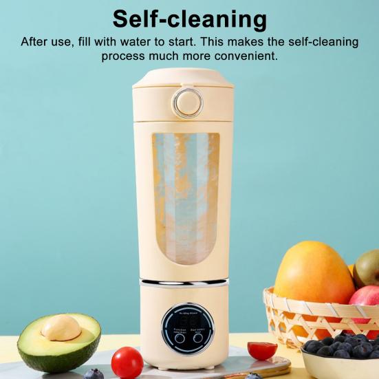 Portable Juicer Cup USB Rechargeable Blender with 12-Blade Mini Smoothie Maker On-the-go Juice Maker for Travel